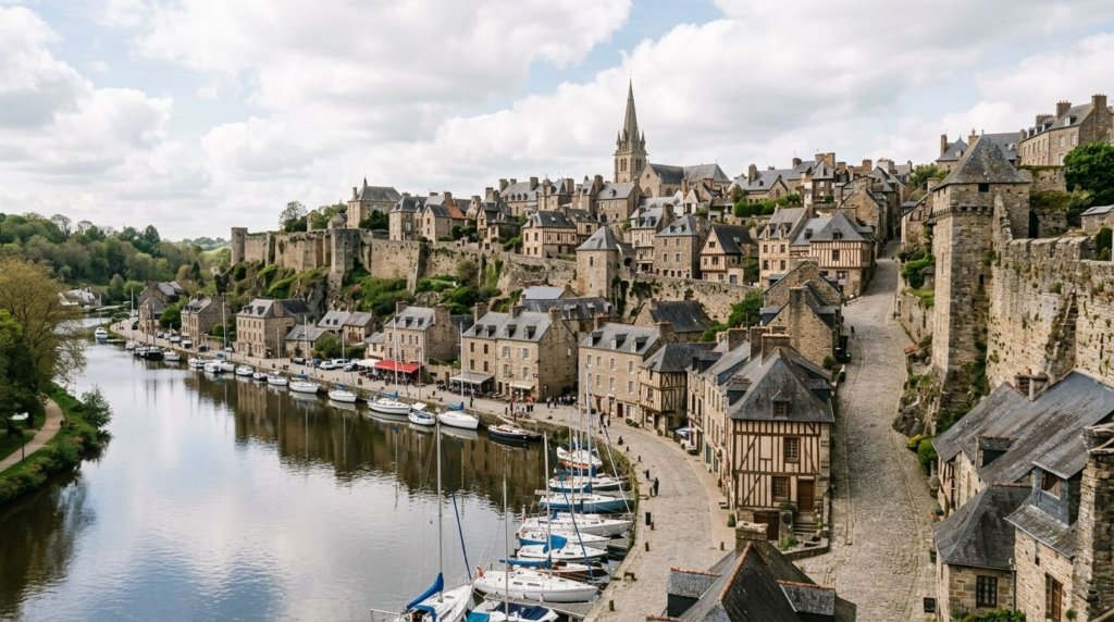 Medieval ramparts and half-timbered houses of Dinan, Brittany