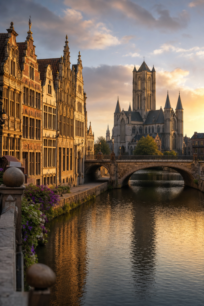Ghent, Belgium - Hidden Gem | Tripvorra Ghent, Belgium - medieval canal and guild houses