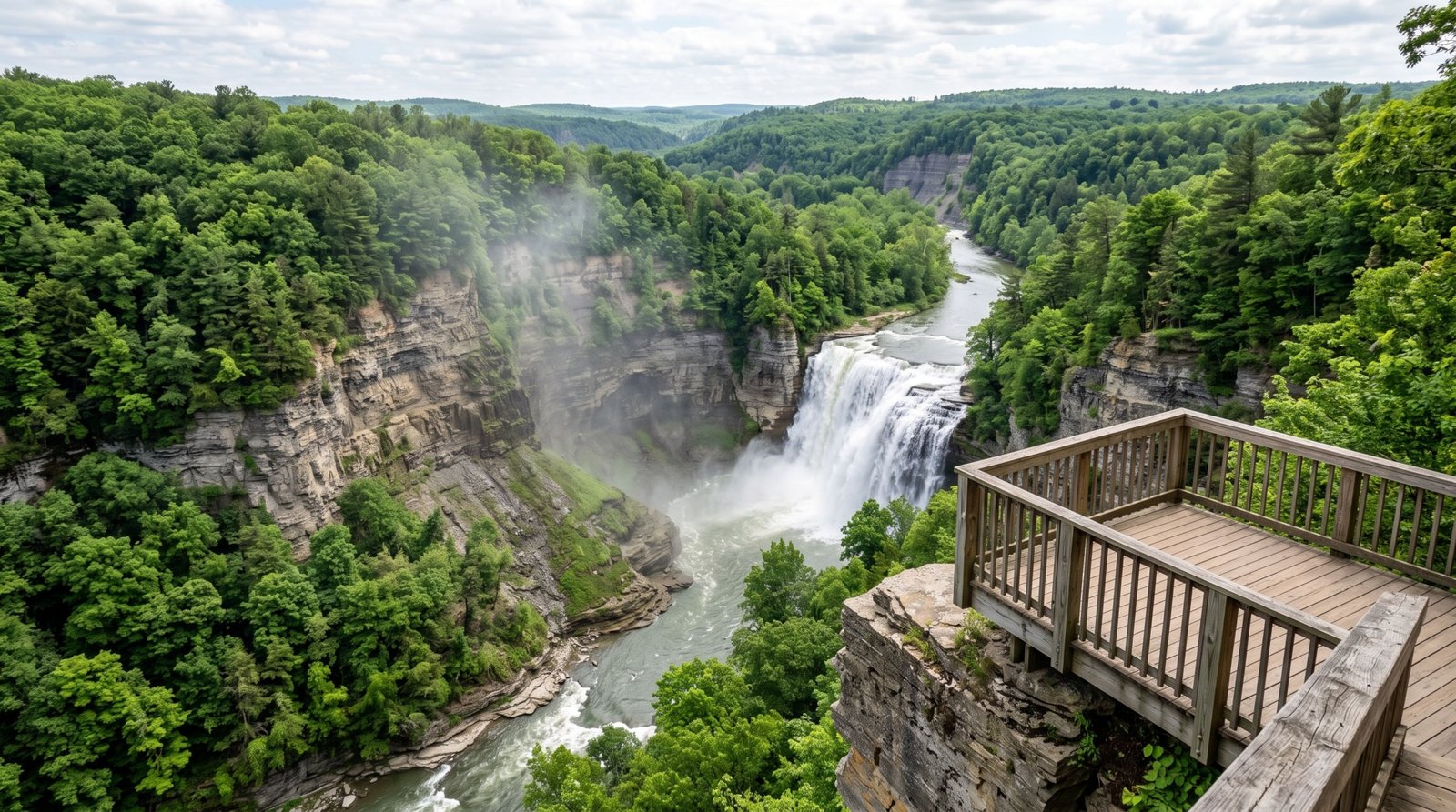 Letchworth State Park waterfalls - hidden gem in New York