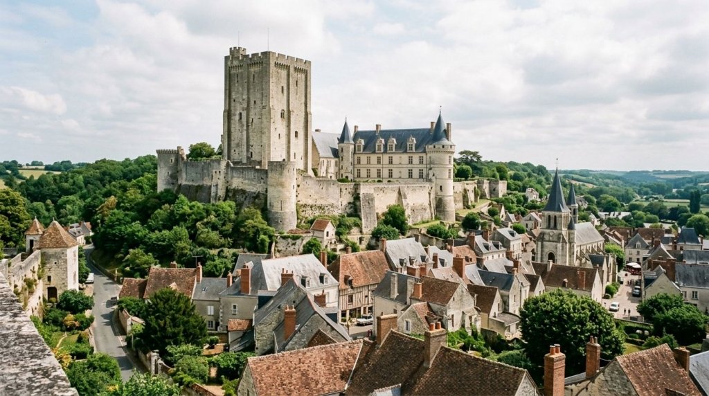 Medieval keep and royal fortress of Loches in the Loire Valley