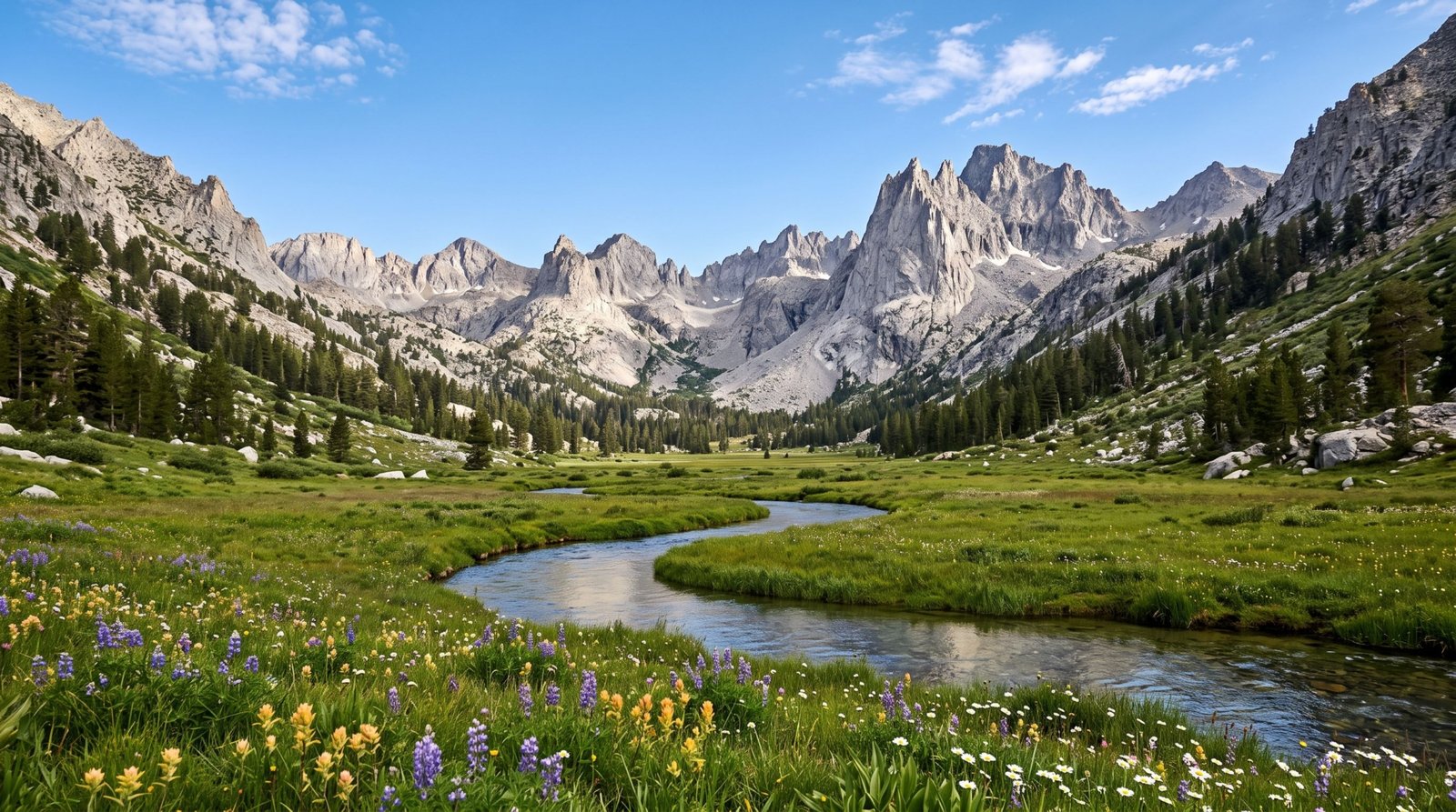 Mineral King Valley, a glacially carved subalpine valley in Sequoia National Park