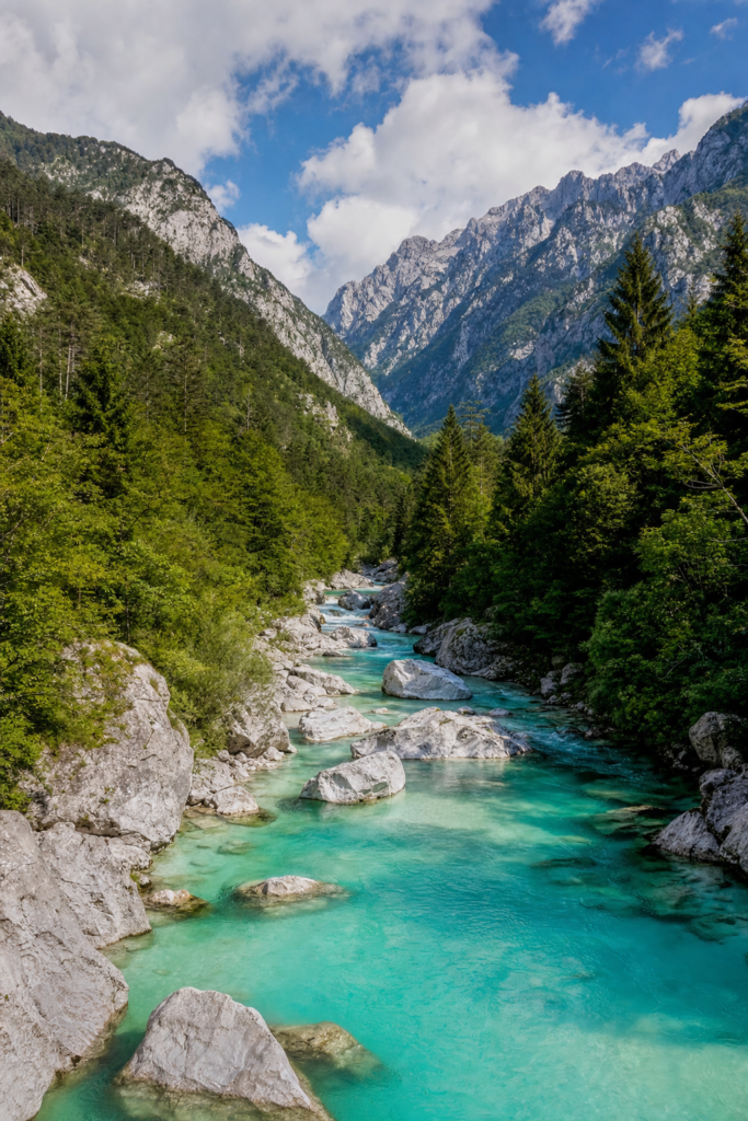 Soca Valley, Slovenia - Hidden Gem | Tripvorra Soca Valley, Slovenia - turquoise river through limestone mountains