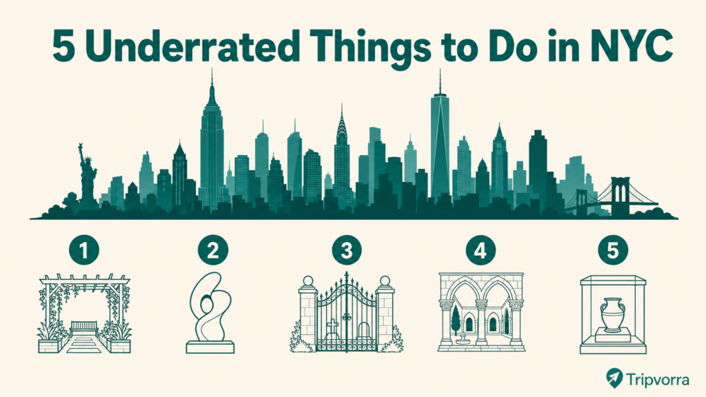 5 Underrated Things to Do in NYC infographic - Tripvorra